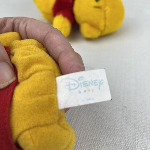 Vintage Sears & Disney Rattle Winnie the Pooh Plush Stuffed Animal Toy Lot Of 2 - Picture 11 of 11